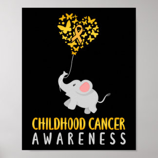Childhood Cancer Awareness Elephant Poster