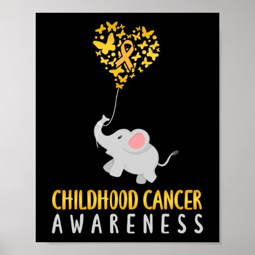 Childhood Cancer Awareness Elephant Poster
