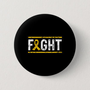 Childhood Cancer Awareness Fight Cancer Gold Ribbo Button