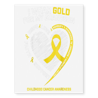 Childhood Cancer Awareness Gifts Women Grandma Temporary Tattoos
