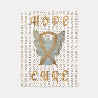 Childhood Cancer Awareness Gold Ribbon Blanket