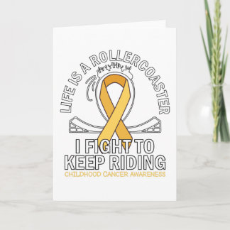Childhood cancer awareness gold ribbon fight card