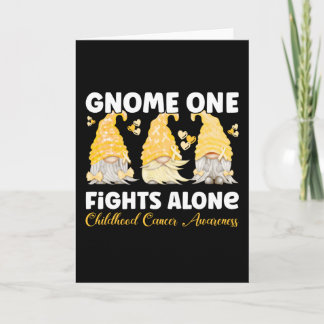 Childhood Cancer Awareness Gold Ribbon Gnome Card