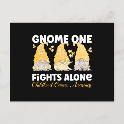 Childhood Cancer Awareness Gold Ribbon Gnome Postcard