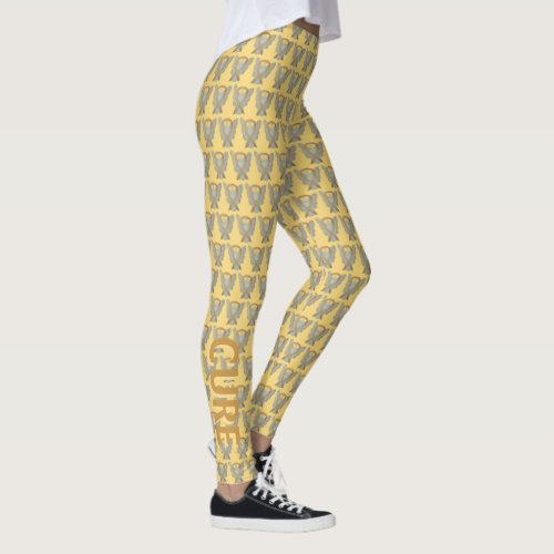 Childhood Cancer Awareness Gold Ribbon Leggings