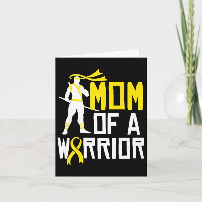 Childhood Cancer Awareness Gold Ribbon Mom Support Card (Front)