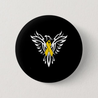 Childhood Cancer Awareness Gold Ribbon Phoenix Button