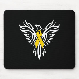 Childhood Cancer Awareness  Gold Ribbon Phoenix Mouse Pad