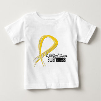 Childhood Cancer Awareness Grunge Ribbon Baby T-Shirt