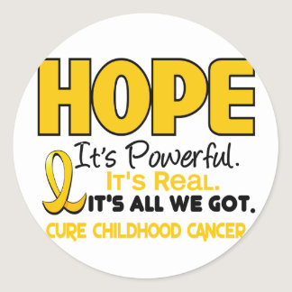 Childhood Cancer Awareness HOPE 1 Classic Round Sticker