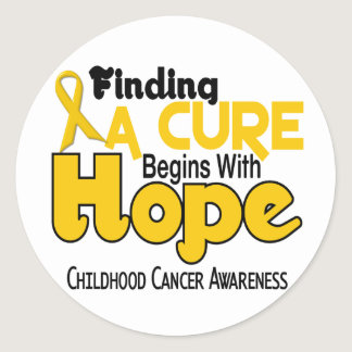 Childhood Cancer Awareness HOPE 5 Classic Round Sticker