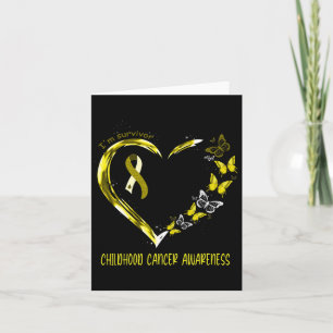 Childhood Cancer Awareness I'm Survivor Heart Ribb Card