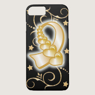 Childhood cancer awareness in gold cell phone case