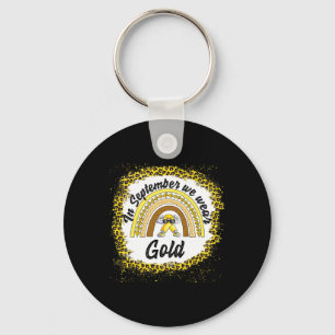 Childhood Cancer Awareness In September We Wear Go Keychain