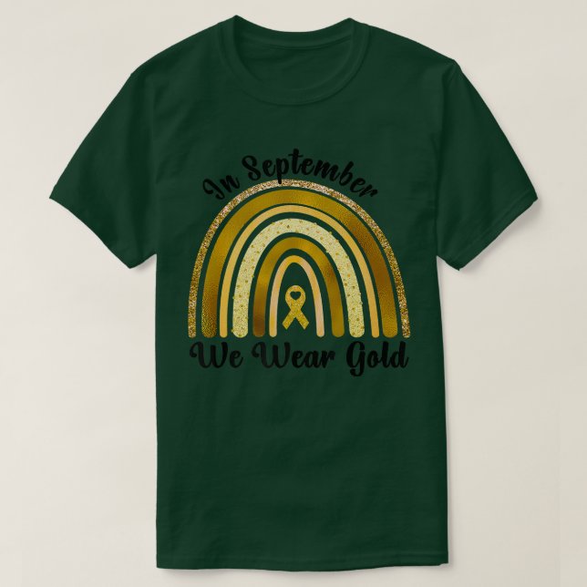 Childhood Cancer awareness In September We Wear Go T-Shirt (Design Front)