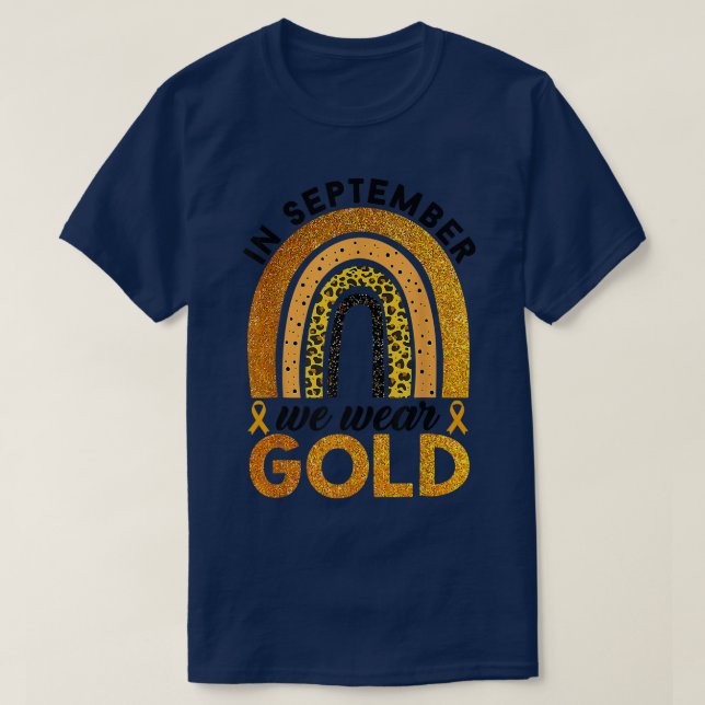 Childhood Cancer Awareness In September We Wear Go T-Shirt (Design Front)
