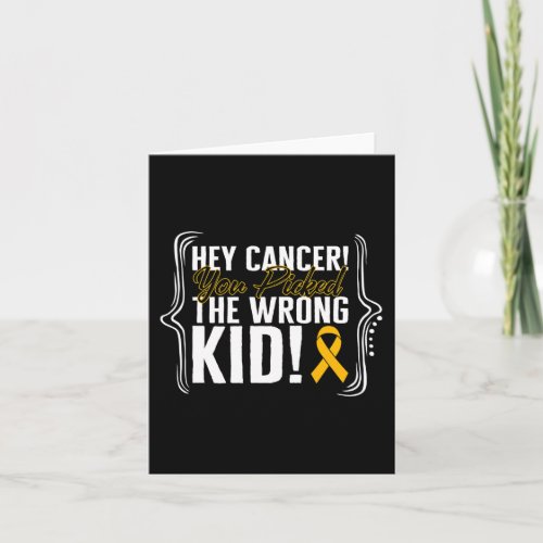 Childhood Cancer Awareness Kid Warrior Ribbon Stro Card