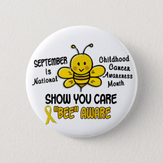 Childhood Cancer Awareness Month Bee 1.1 Button