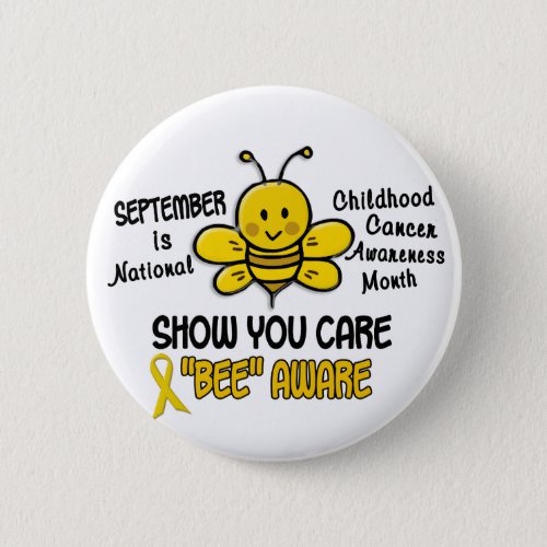 Childhood Cancer Awareness Month Bee 11 Button