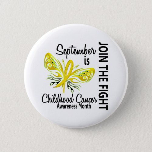 Childhood Cancer Awareness Month Butterfly 31 Pinback Button