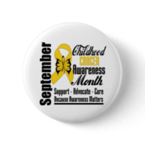 Childhood Cancer Awareness Month Butterfly v5 Pinback Button