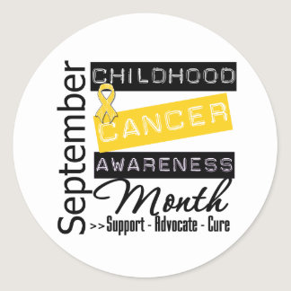 Childhood Cancer AWARENESS  Month Classic Round Sticker