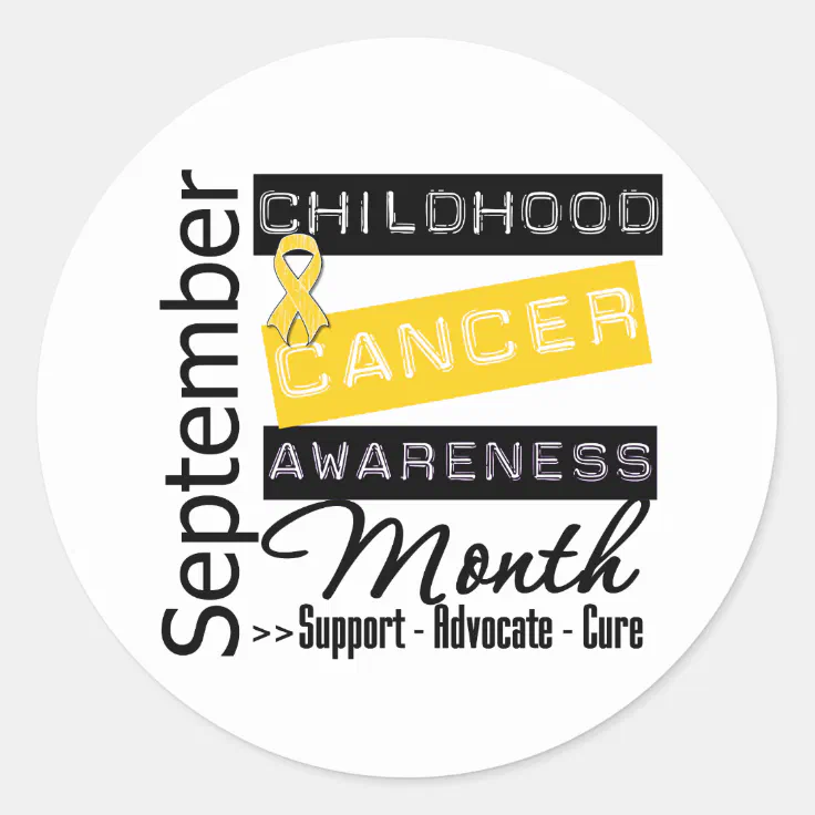 Childhood Cancer AWARENESS Month Classic Round Sticker | Zazzle