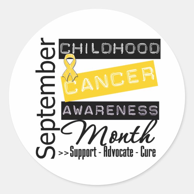 Childhood Cancer AWARENESS  Month Classic Round Sticker (Front)