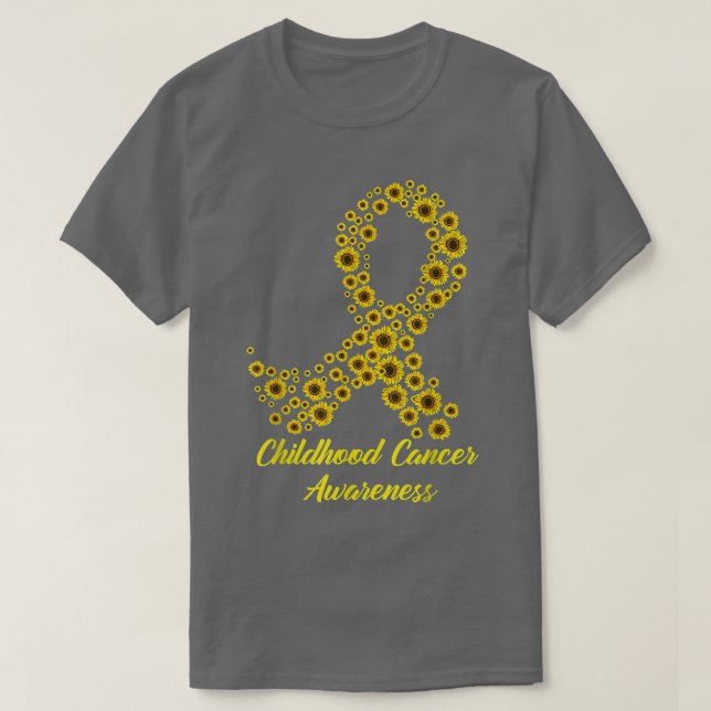 Childhood Cancer Awareness Month Costume Yellow Ri T-Shirt (Design Front)