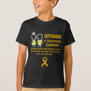 Childhood Cancer Awareness Month Gift Yellow Ribbo T-Shirt