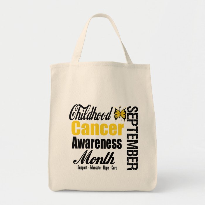 Childhood Cancer Awareness Month Gold Butterfly Bag