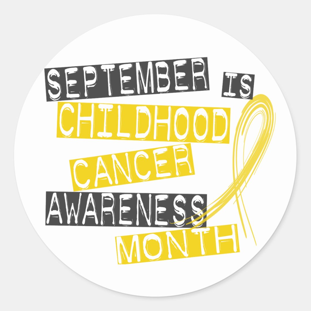 Childhood Cancer Awareness Month L1 Classic Round Sticker | Zazzle