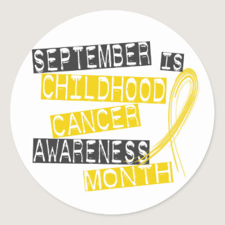 Childhood Cancer Awareness Month L1 Classic Round Sticker