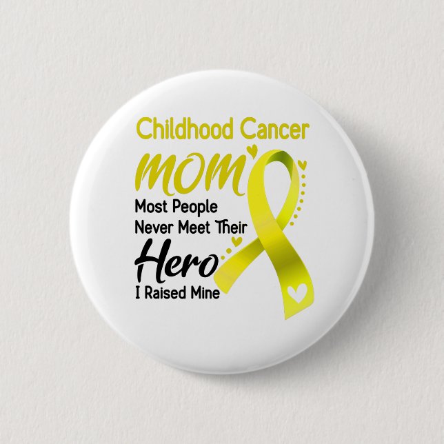 Childhood Cancer Awareness Month Ribbon Gifts Button (Front)
