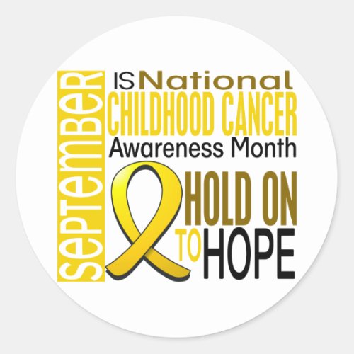 Childhood Cancer Awareness Month Ribbon I2 14 Classic Round Sticker