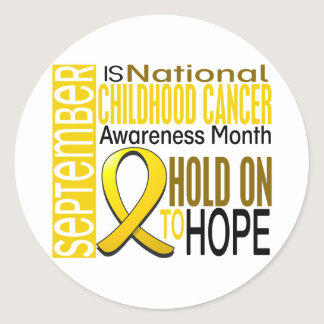 Childhood Cancer Awareness Month Ribbon I2 1.4 Classic Round Sticker