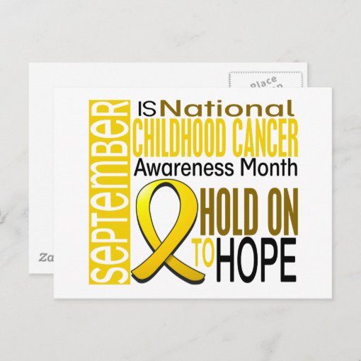 Childhood Cancer Awareness Month Ribbon I2 1.4 Postcard | Zazzle