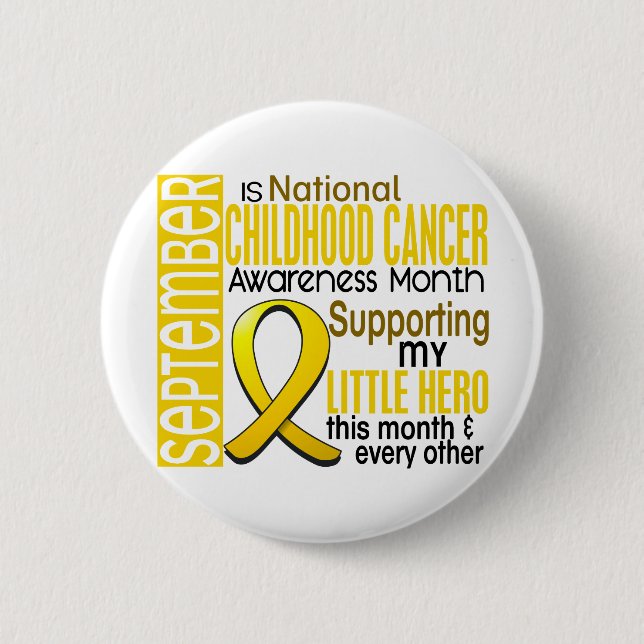Childhood Cancer Awareness Month Ribbon I2 1 Pinback Button (Front)