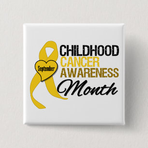 Childhood Cancer Awareness Month Ribbon September Pinback Button