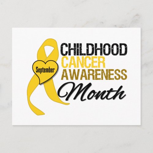 Childhood Cancer Awareness Month Ribbon September Postcard