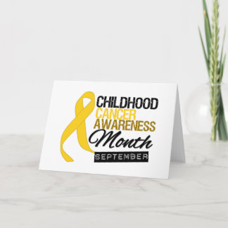 Childhood Cancer Awareness Month Ribbon v8 Card