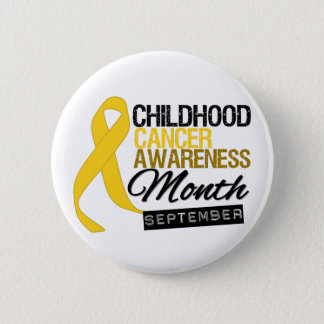 Childhood Cancer Awareness Month Ribbon v8 Pinback Button