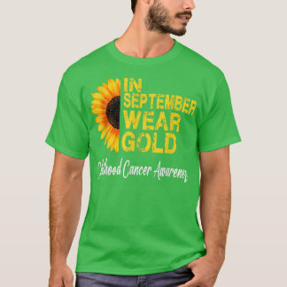 Childhood Cancer Awareness Month Sunflower Support T-Shirt