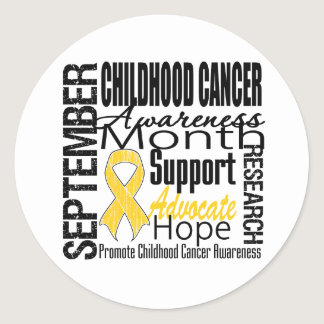 Childhood Cancer Awareness Month Tribute Classic Round Sticker
