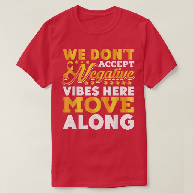 Childhood Cancer Awareness Motivation Yellow Ribbo T-Shirt (Design Front)