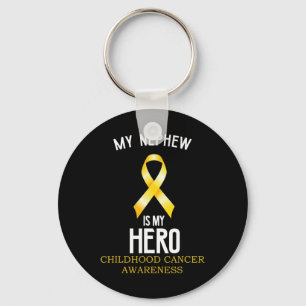 Childhood cancer awareness My Nephew is my hero au Keychain
