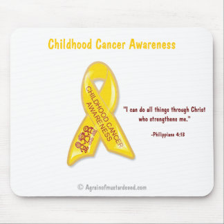 Childhood Cancer Awareness Phil 4:13 Mouse Pad