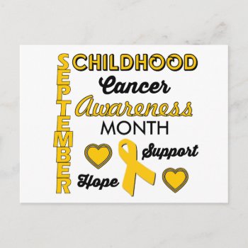 Childhood Cancer Awareness Postcard by DigiGraphics4u at Zazzle