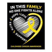 Childhood Cancer Awareness Products Gifts Boys Gir Poster
