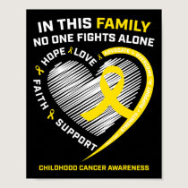 Childhood Cancer Awareness Products Gifts Boys Gir Poster